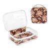 2 Pack Clear Decorative Mens Toiletry Bags for Traveling TSA Approved Red Valentine Flowers Transparent Clear Makeup Bag Airport Airline Compliant maquillaje para view 3
