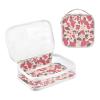 2 Pack Clear Decorative Mens Toiletry Travel Bag TSA Approved Cartoon Boa Grape Wine Red Multifunctional Makeup Travel Bag Airport Airline Compliant maquillaje view 3