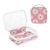 2 Pack Clear Decorative Toiletry Bag Men TSA Approved Lovely Daisy Floral Peach White Multifunctional Makeup Travel Bag Airport Airline Compliant Bolsa de almacenamiento view 3