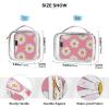 2 Pack Clear Decorative Toiletry Bag Men TSA Approved Lovely Daisy Floral Peach White Multifunctional Makeup Travel Bag Airport Airline Compliant Bolsa de almacenamiento view 4