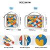 2 Pack Clear Decorative Toiletry Bag Large TSA Approved Daisy Flower Pattern Transparent Cosmetic Bags with Zipper Travel Essential para maquillaje view 4