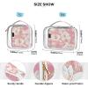 2 Pack Clear Decorative Toiletry Travel Bag TSA Approved Cartoon Gar Light Peach Transparent Travel Makeup Bags Mens Shaving kit Bolsa de almacenamiento view 4