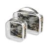 2 Pack Clear Decorative Mens Toiletry Bag TSA Approved Black Gold Chinese Landscape Waterproof Travel Cosmetic Bag Travel Essential Bolsa de maquillaje view 1