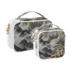 2 Pack Clear Decorative Mens Toiletry Bag TSA Approved Black Gold Chinese Landscape Waterproof Travel Cosmetic Bag Travel Essential Bolsa de maquillaje view 2