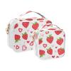 2 Pack Clear Decorative Toiletry Bag Small TSA Approved Strawberry Country Style Valentine Reusable Large Cosmetic Bag Mens Shaving kit de maquillaje para view 2