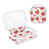 2 Pack Clear Decorative Toiletry Bag Small TSA Approved Strawberry Country Style Valentine Reusable Large Cosmetic Bag Mens Shaving kit de maquillaje para view 3