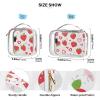 2 Pack Clear Decorative Toiletry Bag Small TSA Approved Strawberry Country Style Valentine Reusable Large Cosmetic Bag Mens Shaving kit de maquillaje para view 4