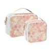 2 Pack Clear Decorative Mens Toiletry Travel Bag TSA Approved Abstract Watercolor Light Peach White Multifunctional Cosmetic Bag Travel Travel Essential de maquillaje para view 2