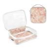 2 Pack Clear Decorative Mens Toiletry Travel Bag TSA Approved Abstract Watercolor Light Peach White Multifunctional Cosmetic Bag Travel Travel Essential de maquillaje para view 3