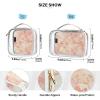 2 Pack Clear Decorative Mens Toiletry Travel Bag TSA Approved Abstract Watercolor Light Peach White Multifunctional Cosmetic Bag Travel Travel Essential de maquillaje para view 4