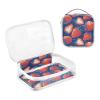 2 Pack Clear Decorative Travel Toiletry kit TSA Approved Red Strawberry Portable Large Cosmetic Bags for Women Shaving Essentials de maquillaje para view 3