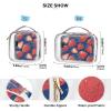 2 Pack Clear Decorative Travel Toiletry kit TSA Approved Red Strawberry Portable Large Cosmetic Bags for Women Shaving Essentials de maquillaje para view 4