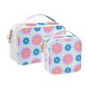 2 Pack Clear Decorative Toiletry Bag for Women TSA Approved Lovely Daisy Floral Peach Blue Water-Resistant Cosmetic Bags for Women Travel Set Travel Essential para maquillaje view 2