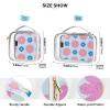 2 Pack Clear Decorative Toiletry Bag for Women TSA Approved Lovely Daisy Floral Peach Blue Water-Resistant Cosmetic Bags for Women Travel Set Travel Essential para maquillaje view 4