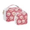 2 Pack Clear Decorative Toiletry Travel Bag TSA Approved Cute Simple Cartoon Pigs Peach Waterproof Makeup Brush Bag Shaving Essentials maquillaje view 2