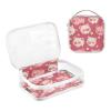 2 Pack Clear Decorative Toiletry Travel Bag TSA Approved Cute Simple Cartoon Pigs Peach Waterproof Makeup Brush Bag Shaving Essentials maquillaje view 3