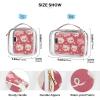 2 Pack Clear Decorative Toiletry Travel Bag TSA Approved Cute Simple Cartoon Pigs Peach Waterproof Makeup Brush Bag Shaving Essentials maquillaje view 4