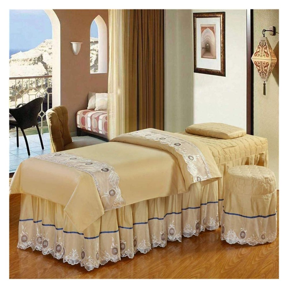 U5GAAALPPQ9 Massage Table Sheet Set Solid Color Massage Table Cover Salon Beauty Bedspreads Linens with A Face Breath Hole 70x190cm(28x75inch) Beauty Bed Cover Massage Salon Bed Bedspread with