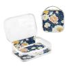 2 Pack Clear Decorative Small Toiletry Bag TSA Approved Chinese Style Peonies Floral Pattern Multifunctional Makeup Brush Bag Shaving Essentials de maquillaje view 3