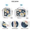 2 Pack Clear Decorative Small Toiletry Bag TSA Approved Chinese Style Peonies Floral Pattern Multifunctional Makeup Brush Bag Shaving Essentials de maquillaje view 4
