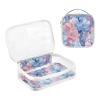 2 Pack Clear Decorative Men Toiletry Bag TSA Approved Hyacinth Flower Mild and Fresh Style Pink Light Blue Reusable Makeup Brush Bag Mens Shaving kit maquillaje view 3