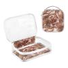 2 Pack Clear Decorative Hanging Toiletry Bags TSA Approved Rose Gold Texture Portable Clear Makeup Bag Shaving Essentials para maquillaje view 3