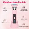 2-in-1 Bikini Trimmer for Women - Electric Razor & Pubic Hair Shaver with LED Light & Display, IPX7 Waterproof, USB-C Fast Charge, Travel Lock, Ceramic Blades for Body/Underarm/Leg, Painless Grooming view 3