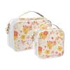 2 Pack Clear Decorative Makeup Bags for Women TSA Approved Animal Animal Peach Gold Flower Waterproof Makeup Brush Bag Travel Essential Bolsa de maquillaje view 2