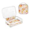 2 Pack Clear Decorative Makeup Bags for Women TSA Approved Animal Animal Peach Gold Flower Waterproof Makeup Brush Bag Travel Essential Bolsa de maquillaje view 3