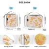 2 Pack Clear Decorative Makeup Bags for Women TSA Approved Animal Animal Peach Gold Flower Waterproof Makeup Brush Bag Travel Essential Bolsa de maquillaje view 4