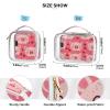 2 Pack Clear Decorative Hanging Toiletry Travel TSA Approved Happy Valentine Cartoon Pig Red Reusable Makeup Bag Travel Airport Airline Compliant Bolsa de almacenamiento view 4