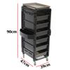 Salon Trolley Rolling Hairdressing Beauty Tool Storage with 6 Drawers Hair Dryer Service Tray for Spa Makeup view 2