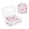 2 Pack Clear Decorative Toiletry Bag for Women TSA Approved Happy Valentine Cartoon Pig White Multifunctional Makeup Brush Bag Travel Essential maquillaje para view 3