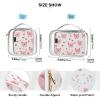 2 Pack Clear Decorative Toiletry Bag for Women TSA Approved Happy Valentine Cartoon Pig White Multifunctional Makeup Brush Bag Travel Essential maquillaje para view 4