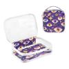 2 Pack Clear Decorative Mens Toiletry Bags for Traveling TSA Approved Cartoon Mystery Purple Eyes Waterproof Travel Cosmetic Bags for Women Shaving Essentials de maquillaje para view 3