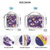 2 Pack Clear Decorative Mens Toiletry Bags for Traveling TSA Approved Cartoon Mystery Purple Eyes Waterproof Travel Cosmetic Bags for Women Shaving Essentials de maquillaje para view 4
