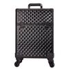 LSSOAZZVVN Aluminum Alloy Cosmetic Case Trolley with Wheel Beauty Vanity Case Salon Toolbox Multi-Layer Nail Storage Box (black) view 1