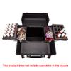LSSOAZZVVN Aluminum Alloy Cosmetic Case Trolley with Wheel Beauty Vanity Case Salon Toolbox Multi-Layer Nail Storage Box (black) view 2