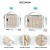 2 Pack Clear Decorative Toiletry Bag Small TSA Approved Boho Rose Gold Regular Texture Portable Large Cosmetic Bags for Women Travel Essential de maquillaje view 4