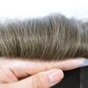 Toupee for Men Hair System Replacement Natural Black Mens Human Hair Piece Fine Mono Mens Toupee Hairpieces Clear Poly Skin Monofilament Wig view 3