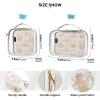 2 Pack Clear Decorative Toiletry Hanging Bag TSA Approved Cartoon Lovely Rabbits Reusable Cosmetic Bag Travel Mens Shaving kit Bolsa de maquillaje view 4