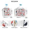 2 Pack Clear Decorative Toiletry Bag Men TSA Approved Red Flower Black Leaves Retro Cartoon Portable Travel Makeup Bag Mens Shaving kit Bolsa de maquillaje view 4