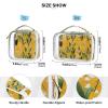 2 Pack Clear Decorative Toiletry Bag Small TSA Approved Sweet Lily of Valley Flower Gold Multifunctional Makeup Brush Bag Mens Shaving kit Bolsa de almacenamiento view 4