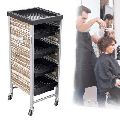 Salon Trolley Rolling Cart with 4 Drawers Hair Dryer Service Tray Tool Storage Cart for Salon SPA Beauty Hairdressing