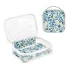 2 Pack Clear Decorative Men Toiletry Bag TSA Approved Small Flower Blue and Green Waterproof Small Cosmetic Bag Airport Airline Compliant Bolsa de maquillaje view 3