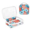 2 Pack Clear Decorative Toiletry Hanging Bag TSA Approved Flowers Turquoise and Coral Water-Resistant Makeup Brush Bag Travel Essential maquillaje para view 3