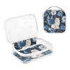 2 Pack Clear Decorative Mens Toiletry Travel Bag TSA Approved Blue Rose Winged Cat Multifunctional Small Makeup Bag Shaving Essentials de maquillaje para view 3