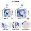 2 Pack Clear Decorative Toiletry Bag Hanging TSA Approved Fashion Girl Blue 4th of July Independence Day Transparent Clear Makeup Bag Travel Essential maquillaje para view 4