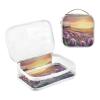 2 Pack Clear Decorative Mens Toiletry Travel TSA Approved Purple Tulipa Flower Lavender Spring Reusable Makeup Bag Organizer Travel Essential de maquillaje view 3