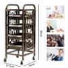 5 Tiers Salon Hairdresser Trolley with Hair Dryer Holder Professional Beauty Tool Storage Cart for Massage Barbershop view 2